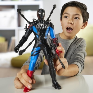 Figurina Spider-Man Venomizat Marvel, 27 cm, cu 6 accesorii, negru - Img 11