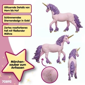 Figurina Unicorn Stuta Seraphina Schleich BAYALA, 15 x 5 x 11 cm, cu horn auriu - Img 3