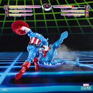 Figurine de Actiune Marvel Legends Captain America si Venom, 15 cm, Albastru - Img 9