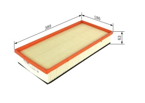 Filtru de aer Bosch S0182 pentru masini - rezistenta la umiditate, dimensiuni 393x187x72 mm - Img 3