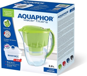 Filtru de apa AQUAPHOR Jasper Black incl. 1 filtru MAXFOR+ I Reduce calcarul si clorul I Carafe pentru filtru de apa de masa de 2,8 l I Se potriveste in usa frigiderului - Img 5