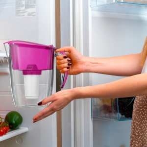 Filtru de apa AQUAPHOR Smile Cyclamen, 2.9L, design compact, include 1 cartus A5 - Img 5
