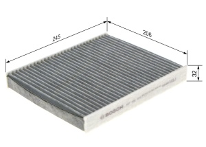 Filtru de interior Bosch R2315 cu activ carbune, set 2 buc, pentru BMW si Rolls-Royce - Img 2