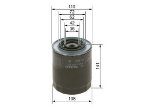 Filtru de ulei Bosch P3201, tip Anschraubfilter, diametru 108,3 mm - Img 2