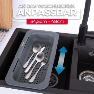 Filtru Vileda pentru chiuveta extensibil 34-48cm - Filtru practic pentru chiuveta - Reglabil pentru chiuvete de diferite dimensiuni - Filtru de chiuve - Img 5