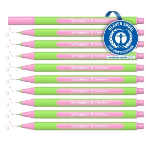 Fineliner Schneider Line-Up Pastel 0,4 mm, 10 buc, plastic biobazat, pastel-pink