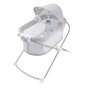 Fisher-Price GWD36 - Co-Sleeper pliabil - Patut portabil pentru bebelusi cu lumina pentru nou-nascuti si sugari
