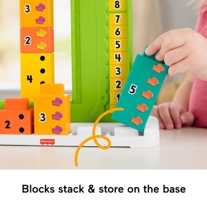 Fisher-Price JCT13 Jucarie Educativa pentru Copii Krokodil cu Numere si Blocuri Stivuibile - Img 5