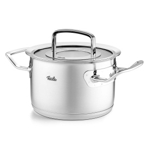 Fissler Original Profi Collection/cratita din otel inoxidabil (O 16 cm, 2.1L) Oale incl. capac din sticla - inductie, argintiu - Img 2