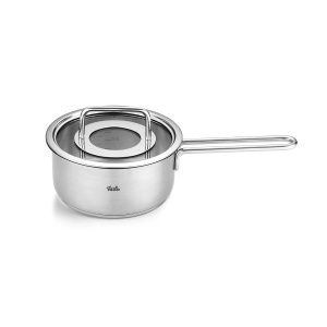 Fissler Pure Collection/Cratita din otel inoxidabil (O 16 cm, 1,4 L) incl. capac din sticla, scalare interioara - inductie