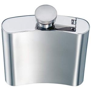 Flacon din otel inoxidabil WMF Manhattan 200ml cu trunchi si 4 pahare in etui din piele - Img 4