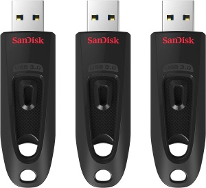 Flash Drive SanDisk Ultra 64 GB, 3.0, Negru, Viteza de Transfer 130 MBs