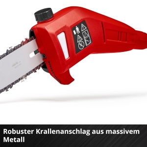Foarfeca cu acumulator Einhell GC-LC 18/20 Li T-Solo Power X-Change (Li-Ion, 18 V, lungime bara 20 cm, cap motor cu inclinare de 30deg, tija de extensie, angrenaj metalic, fara baterie si incarcator) - Img 9