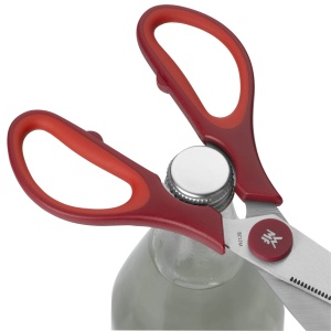 Foarfeca de bucatarie WMF Touch 21 cm otel inoxidabil manere ergonomice rosie - Img 3