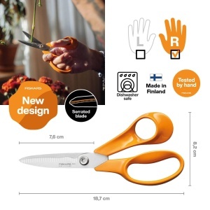 Foarfeca de gradina Fiskars Classic 1075052 187 cm lame din otel inoxidabil portocaliu - Img 2