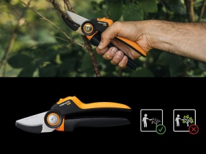 Foarfeca de gradina Fiskars X-series PowerGear P941, pentru ramuri uscate, negruportocaliu - Img 5