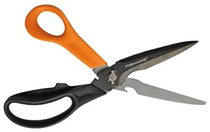 Foarfeca multifunctionala Fiskars Cuts More 1000809 23 cm lame detasabile acoperire titan negruportocaliu - Img 15