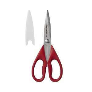 Foarfeca multifunctionala KitchenAid RedBlack cu lame din otel inoxidabil