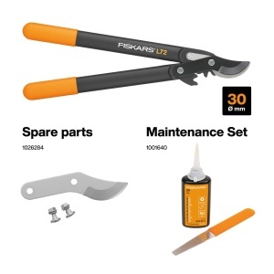 Foarfeca pentru crengi Fiskars PowerGear II L72 46 cm NegruPortocaliu Antiaderenta - Img 4