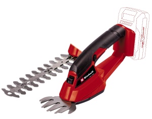 Foarfece de iarba si arbusti cu acumulator Einhell GC-CG 18 Li-Solo Power X-Change (18 V, lungime de taiere 100 mm / 200 mm, lama de taiere a ierbii inlocuibila + lama de arbust, fara baterie)