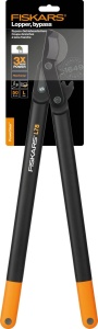 Foarfece de taiere cu angrenaj de bypass Fiskars PowerGear II pentru lemn proaspat, acoperit antiaderent, otel de precizie calit, lungime: 70 cm, negru/portocaliu, L78, 1000584 - Img 7