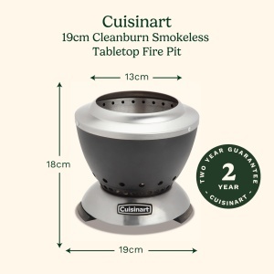 Foc de tabara Cuisinart 19 cm, ultramobil, cu suport pentru lemne si peleti - Img 6