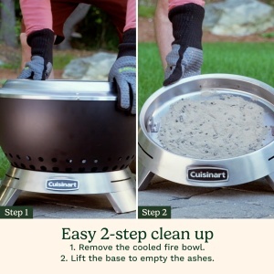 Focar portabil Cuisinart Cleanburn 50cm Carbonstahl, inox, 9kg - Img 4