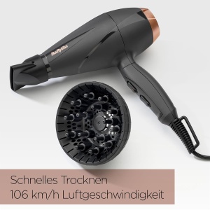 Fohn BaByliss Smooth Pro 2100 W cu Diffuzor, Ioni, Negru - Img 5