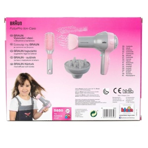 Fohn pentru copii Theo Klein 5850 cu design Braun, ventilator si accesorii - Img 2