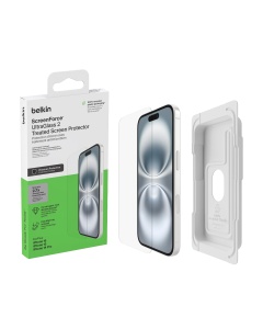 Folie de protectie Belkin UltraGlass 2 pentru iPhone 15, 9H, antimikrobiala - Img 2