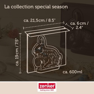 Forma de copt 3D pentru Paste Zenker 9917550, otel inoxidabil, 21,5 x 19 x 6 cm - Img 4