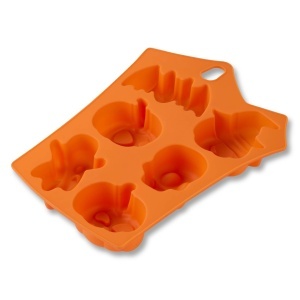 Forma de copt Halloween Zenker Mini-Dovleac, 6 forme, silicon, portocalie