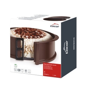Forma de copt Lacor 66775 silicon demontabil maro 27x27x8 cm - Img 6
