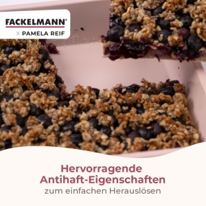 Forma de copt pentru brownie Fackelmann x Pamela Reif, 23x23x4 cm, Pastel Rosa - Img 5