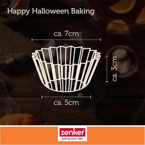 Forma de copt pentru muffins Zenker Halloween, 50 bucati, colorate, FSC - Img 4
