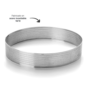 Forma de copt rotunda LACOR 68558, inox 1810, 28 cm, micro-perforata - Img 3