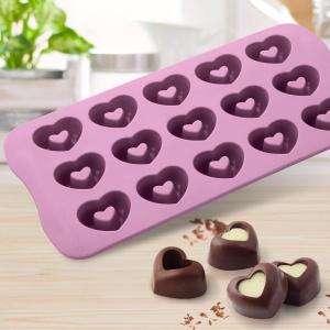 Forma de praline din silicon Zenker, roz, 11.5 x 21 cm, 15 forme - Img 3