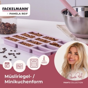 Forma din silicon pentru musli si minikuchen Fackelmann x Pamela Reif, 12 forme, lavanda - Img 2