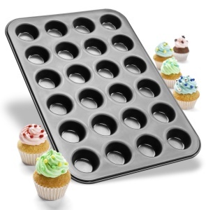 Forma mini-muffins Zenker Black Metallic 24 locuri Teflon Antiaderent - Img 4