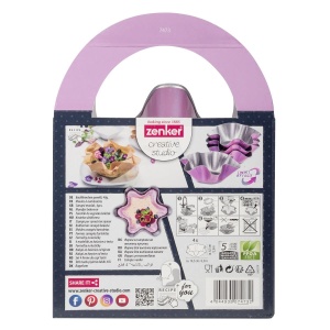 Forme de copt Zenker Creative Studio set 4 piese antiaderente Frozen Rose - Img 8