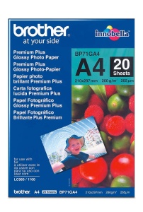 Fotopapier Brother BP71GA4 A4 20 foi 260gmp finisaj lucios - Img 1