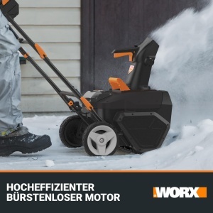 Freza de zapada pachet WORX WG471E 40V, Motor fara perii, Latime 51cm, 2 acumulatori 4Ah - Img 2