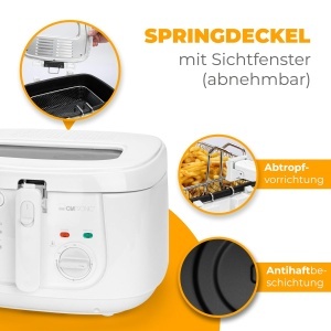 Friteuza Clatronic FR 3771 25L Capacitate Antiaderenta Filtru Miros - Img 3