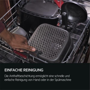 Friteuza cu aer cald AEG 7000 AAF7B, Capacitate 6.8 L, Negru - Img 8