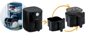 Friteuza cu aer cald Berdsen BD-654, 2,5 L, 1000 W, negru - Img 9