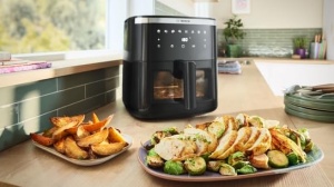 Friteuza cu aer cald Bosch Serie 6 MAF671B0 72L 7 programe presetate Negru - Img 2
