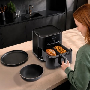 Friteuza cu aer cald Braun MultiFry 7, 8L, 1900W, Negru - Img 4