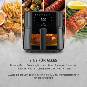 Friteuza cu aer cald CASO AirFry 6.0, 6 Litri, Timer, Inox - Img 7