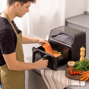 Friteuza cu aer cald Cecotec Cecofry Advance 9000, 2200 W, 9L, Dual-Temperatura - Img 3
