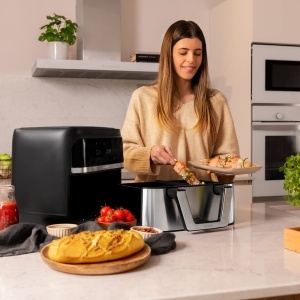 Friteuza cu aer cald Cecotec CecoFry Advance Double, 9L, 2850W, Digitala - Img 6